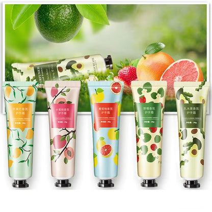 10Pcs Fruity Flowery Hand Cream Moisturizing Nourishing anti Chap Repairing Hands Care Beauty Skincare Hand Creams Sets